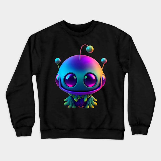 Cute Alien 03 Crewneck Sweatshirt by 3web3art